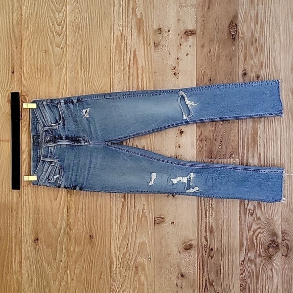 MOTHER Size 25 Mid Rise Dazzler Ankle Fray Jeans in Weekend Warrior - Picture 2 of 11